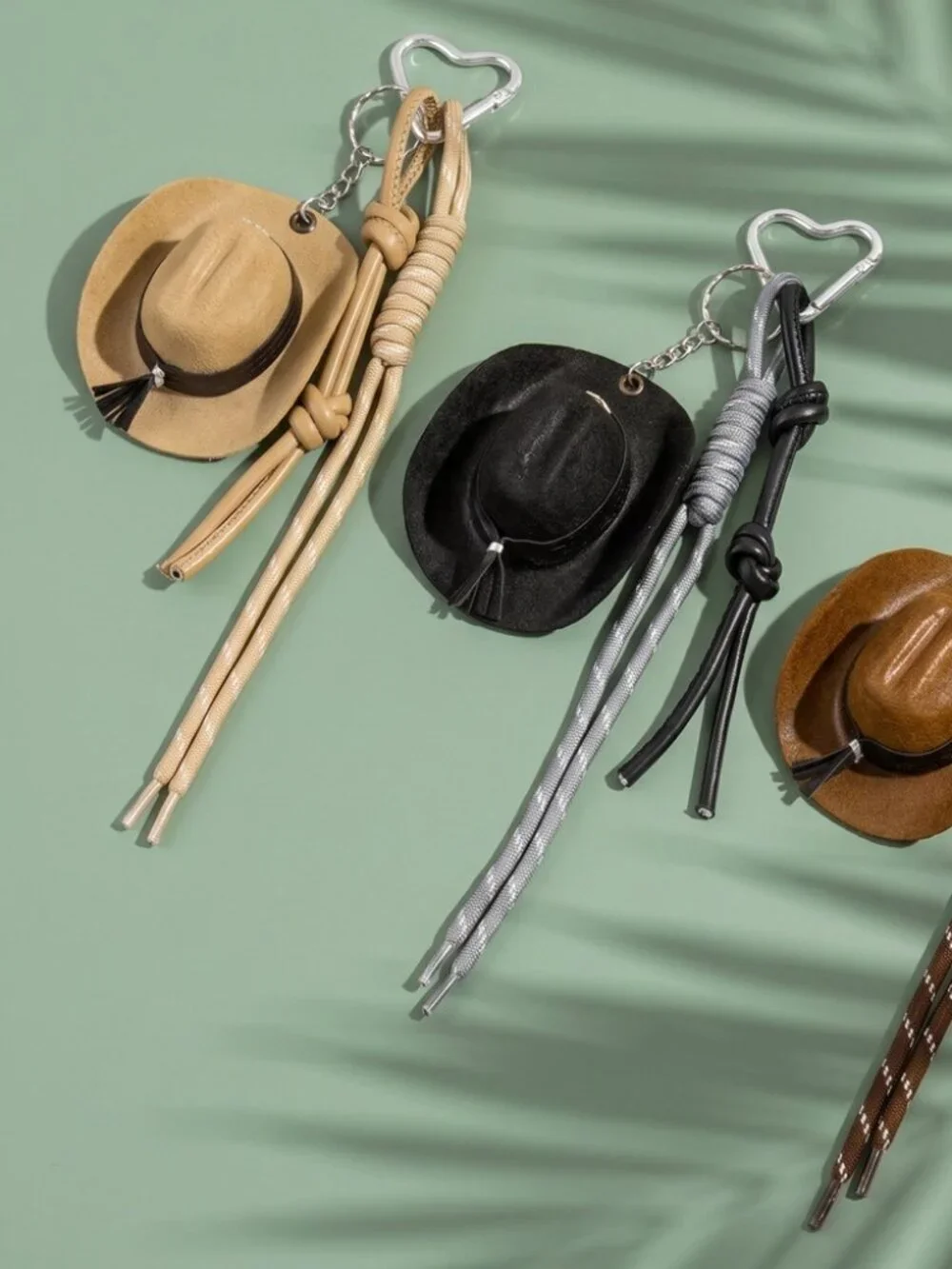 Mini Cowboy Hat Western Rope Bag Charm